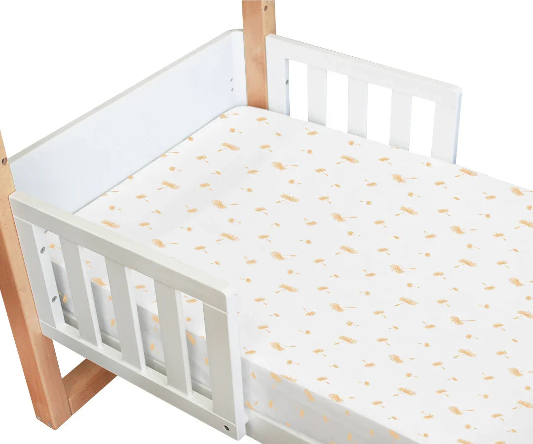 Amani Bebe Compact Fitted Sheet – Dandelion — The everyday textile edit — Dandelion