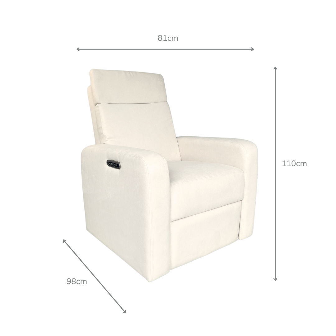 Roma Electric Feeding Glider Chair – Ivory