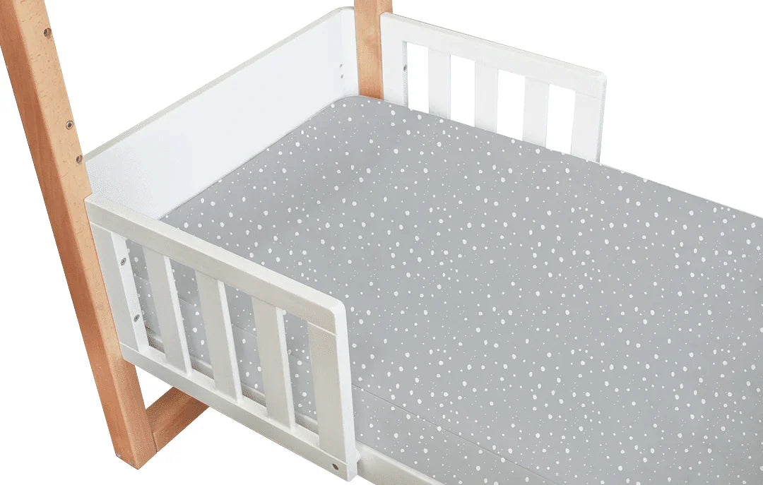 Amani Bebe Compact Fitted Sheet â€“ Dandelion — The everyday textile edit — Drops Grey
