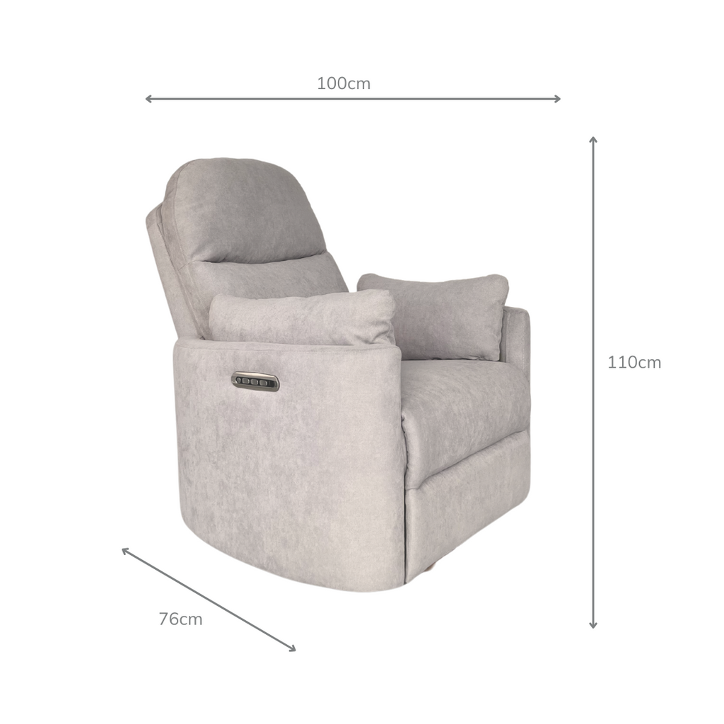 Firenza Electric Feeding and Recliner Glider Chair – Latte