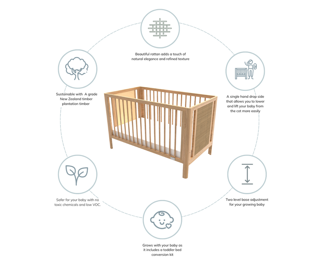 Aliya Rattan Cot
