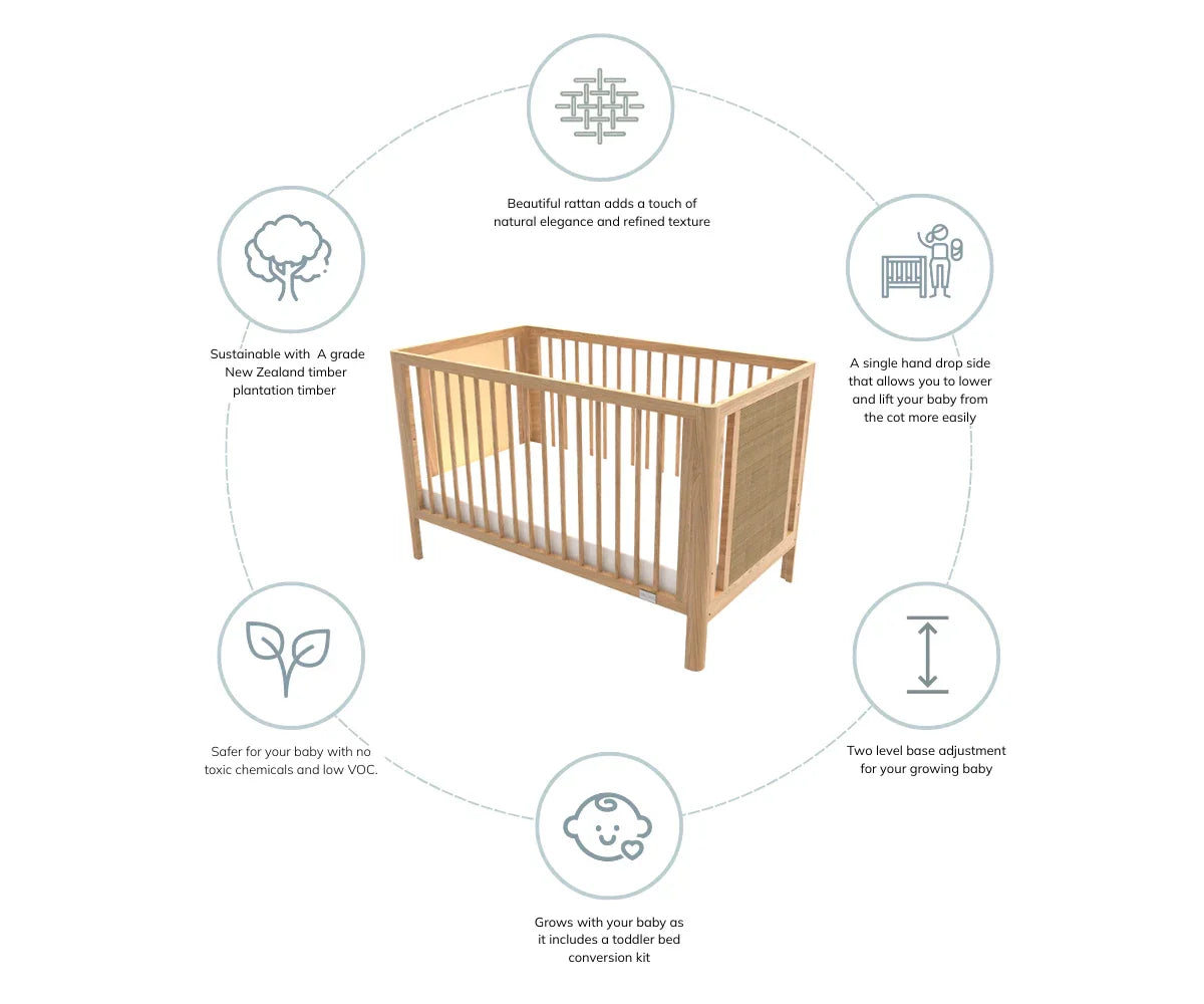 Aliya Rattan Cot
