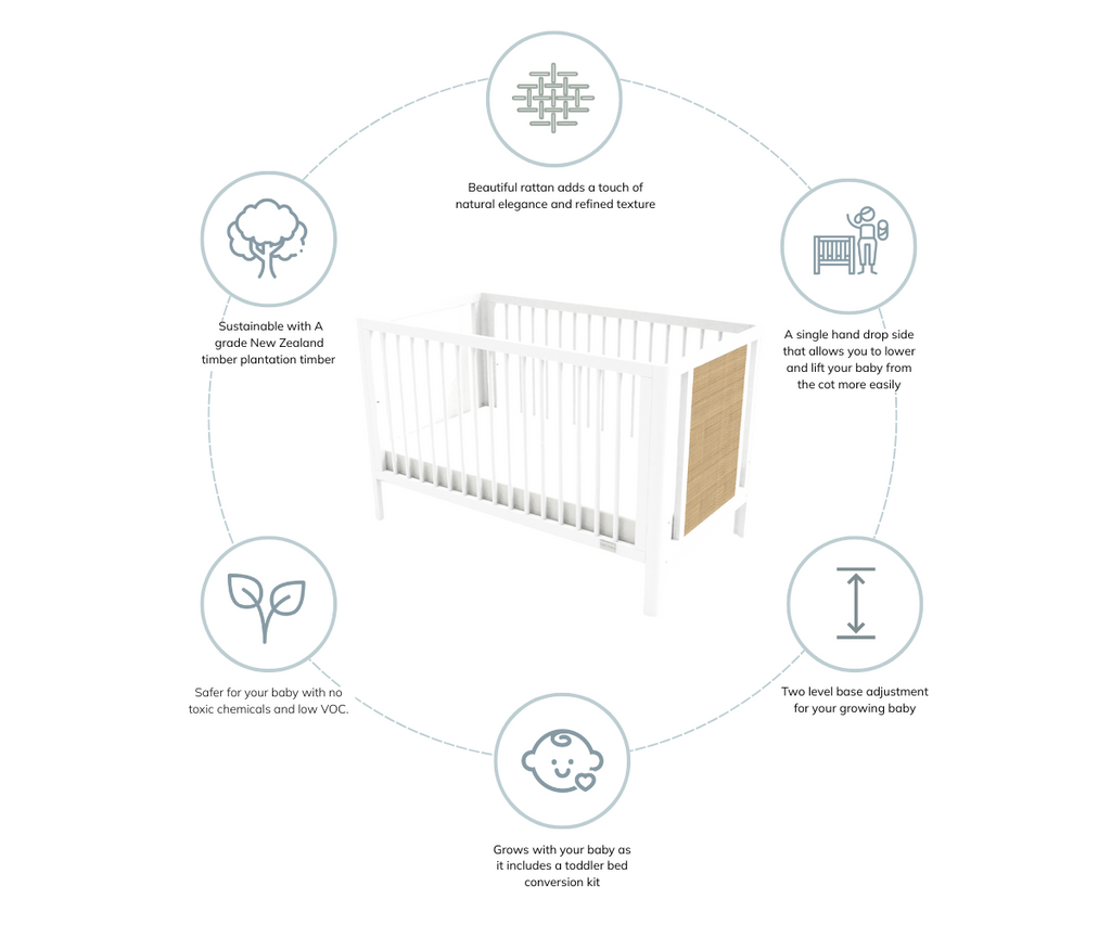 Aliya Rattan Cot