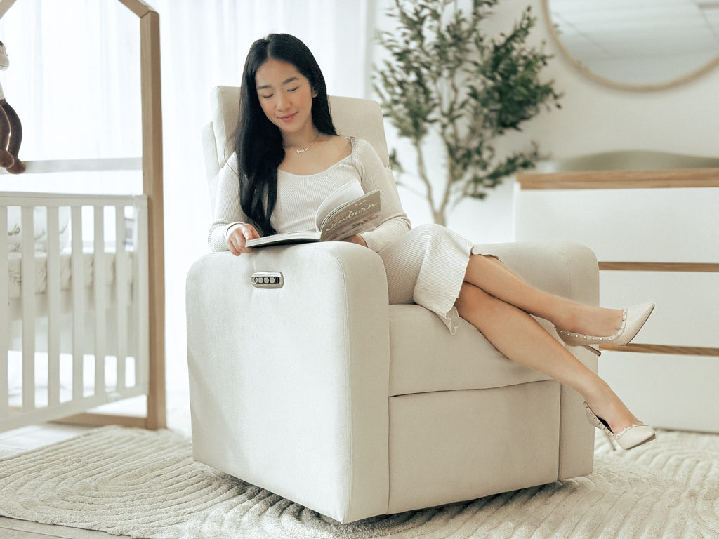 Roma Electric Feeding Glider Chair – Ivory
